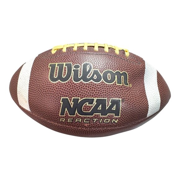 Wilson Junior Size NCAA Reaction Football Brown & White WTF1792 Youth Practice - Picture 1 of 6